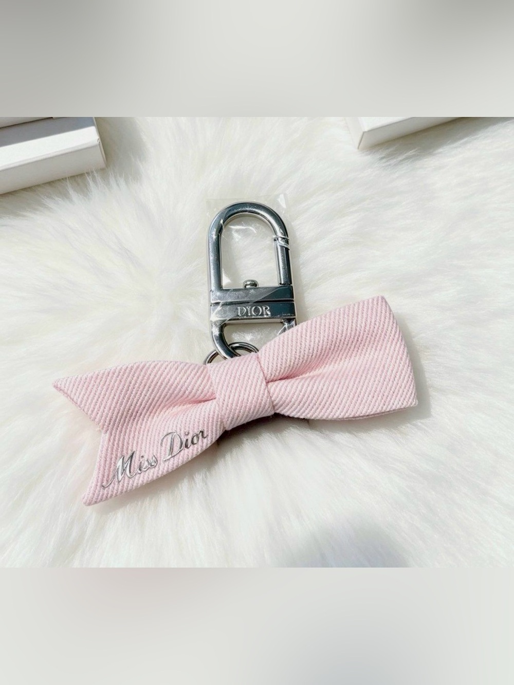 Dior Blush Pink Bow Key Holder
